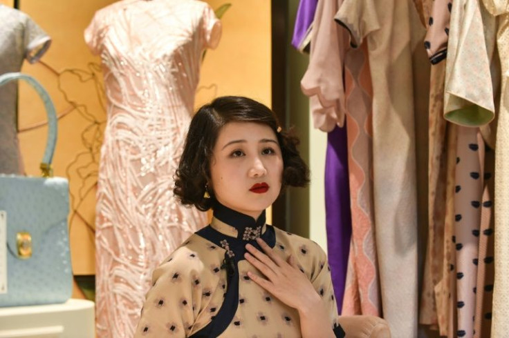 Yang Zhenzhen, who owns a Shanghai qipao shop and is an online influencer of the dress style