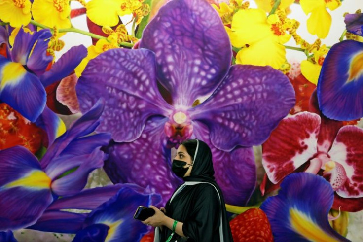 Painting by British artist Marc Quinn ('Himalayan Spring')