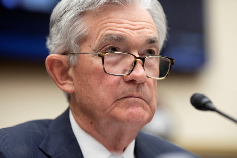 Federal Reserve Chair Jerome Powell looks on as he testifies before a U.S. House Financial Services Committee hearing on Capitol Hill in Washington, U.S., March 2, 2022. 