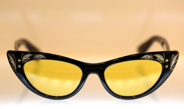 Gucci's sunglasses are seen at the Mido exhibition for glasses and eyewear products in Milan, Italy, February 29, 2016.