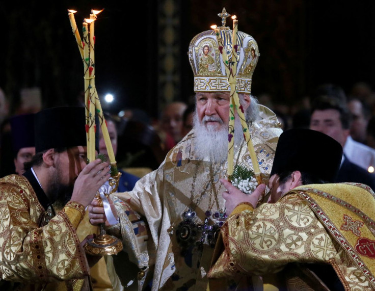 Patriarch Kirill, the head of the Russian Orthodox Church, conducts a service on Orthodox Christmas at the Christ the Saviour Cathedral in Moscow, Russia January 6, 2018. 