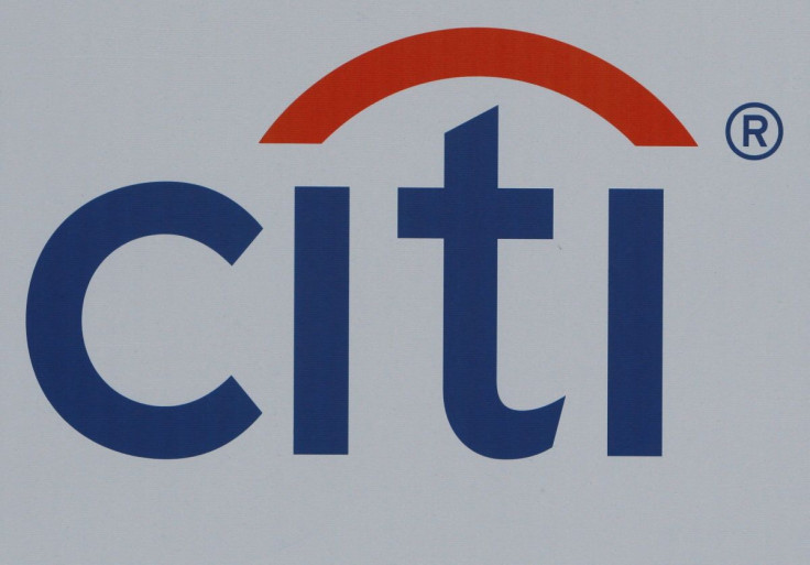 The logo of Citibank is seen on a board at the St. Petersburg International Economic Forum 2017 (SPIEF 2017) in St. Petersburg, Russia, June 1, 2017.