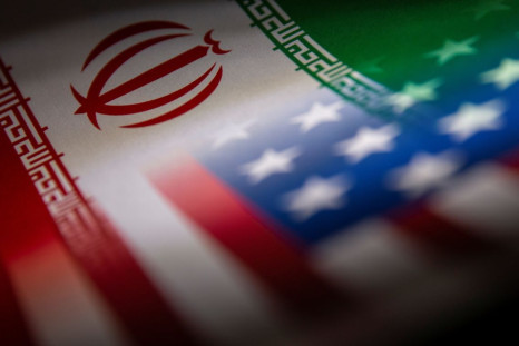 Iran's and U.S.' flags are seen printed on paper in this illustration taken January 27, 2022. 