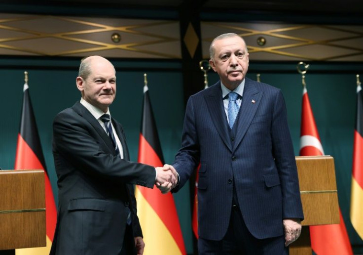 German Chancellor Olaf Scholz met with President Recep Tayyip Erdogan in the Turkish capital Ankara