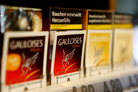Packs of Gauloises cigarettes are on display in a tobacco shop in Vienna, Austria, May 12, 2017.  
