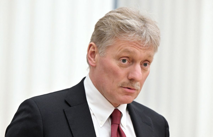 Kremlin spokesman Dmitry Peskov attends a joint news conference of Russian President Vladimir Putin and Belarusian President Alexander Lukashenko in Moscow, Russia February 18, 2022. Sputnik/Sergey Guneev/Kremlin via REUTERS