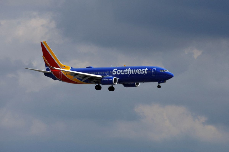 A Southwest Airlines commercial aircraft approaches to land at John Wayne Airport in Santa Ana, California U.S. January 18, 2022.