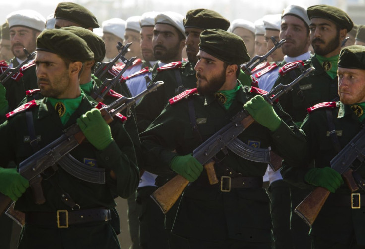 Members of Iran's Revolutionary Guards march during a parade to commemorate the anniversary of the Iran-Iraq war (1980-88), in Tehran September 22, 2010.