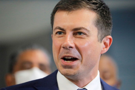 U.S. Transportation Secretary Pete Buttigieg delivers remarks during a funding announcement for the Gateway Tunnel project in New York City, New York, U.S., June 28, 2021. 