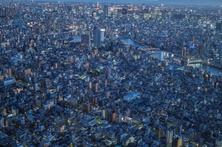 Office and residential buildings are seen from the observation deck of Tokyo Skytree, the world's tallest broadcasting tower, in Tokyo, Japan, August 18, 2021. 