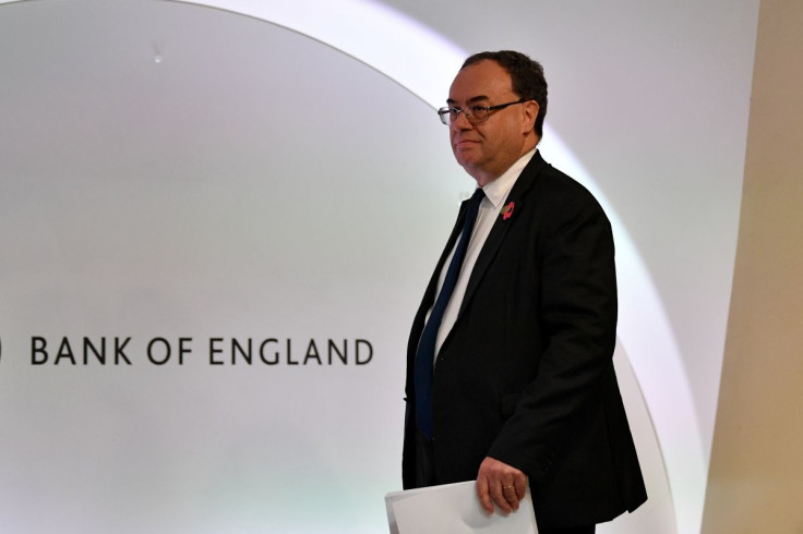 Governor of the Bank of England Andrew Bailey arrives to address the Monetary Policy Report Press Conference at The Bank of England, in London, Britain November 4, 2021. Justin Tallis/Pool via REUTERS