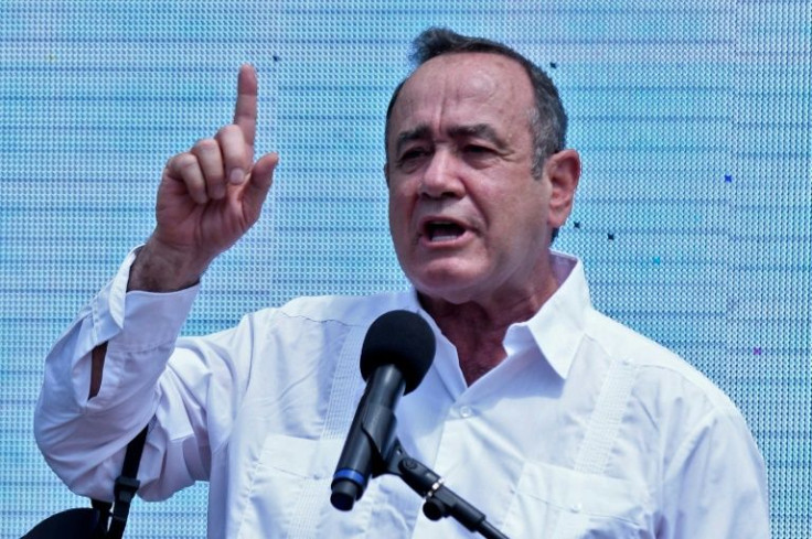 Guatemalan President Alejandro Giammattei, pictured on March 9, 2022, has been accused of involvement in corruption