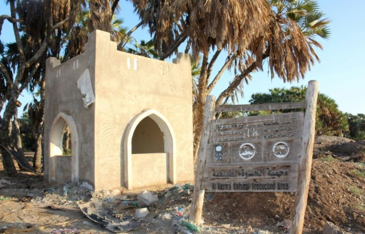 The ticket office has been abandoned at the entrance to the reserve in Yemen's southern city of Aden, where trees have been cut down and construction waste dumped