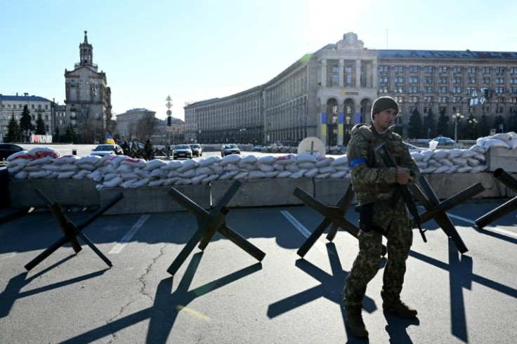 Sergiy Stakhovsky patrols Independence Square in Kyiv
