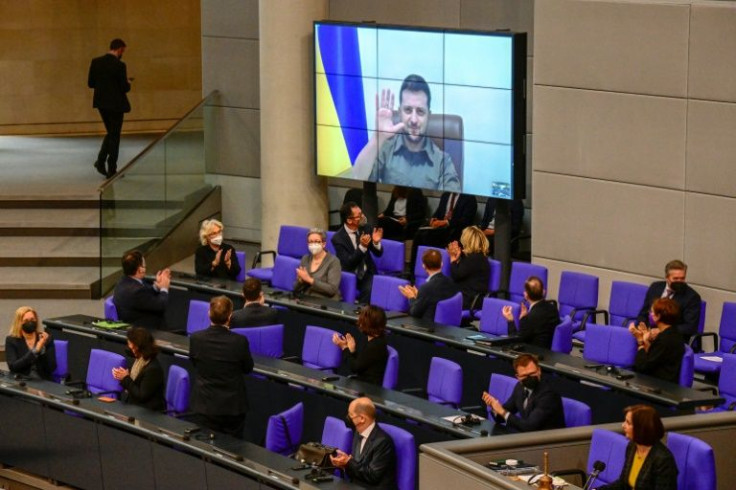 Ukrainian President Volodymyr Zelensky told Germany's parliament Russia is building a new 'wall' in Europe
