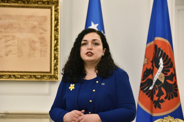 The newly elected Kosovo President Vjosa Osmani is pictured at her office in Pristina, Kosovo April 4, 2021.
