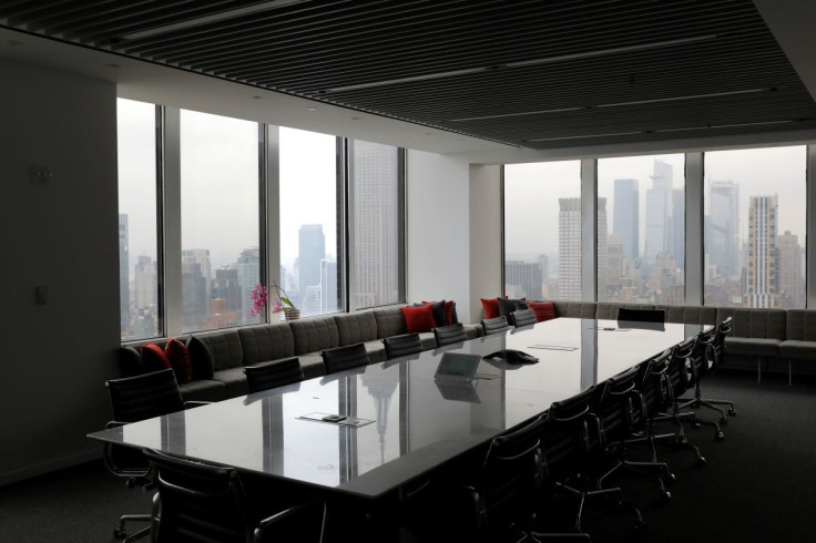 A boardroom is seen at the legal offices of the law firm Polsinelli in New York City, New York, U.S., June 3, 2021. 