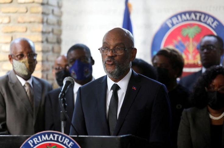 Haitian Prime Minister Ariel Henry addresses the nation and calls for renewed efforts to organize elections in the Caribbean nation as his adversaries push for the creation of a transition government to tackle escalating gang violence, in Port-au-Prince, 
