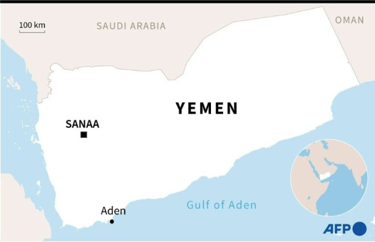 Map locating Aden in Yemen