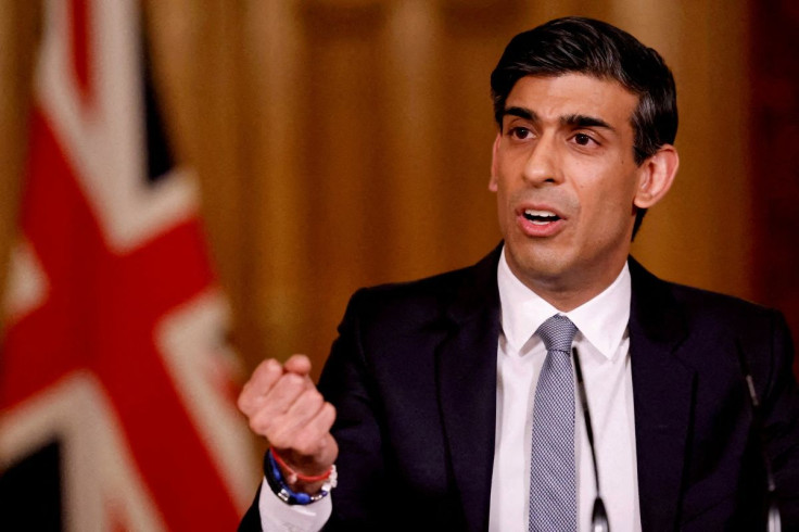 Britain's Chancellor of the Exchequer Rishi Sunak attends a virtual press conference inside 10 Downing Street in central London, Britain March 3, 2021. Tolga Akmen/Pool via REUTERS