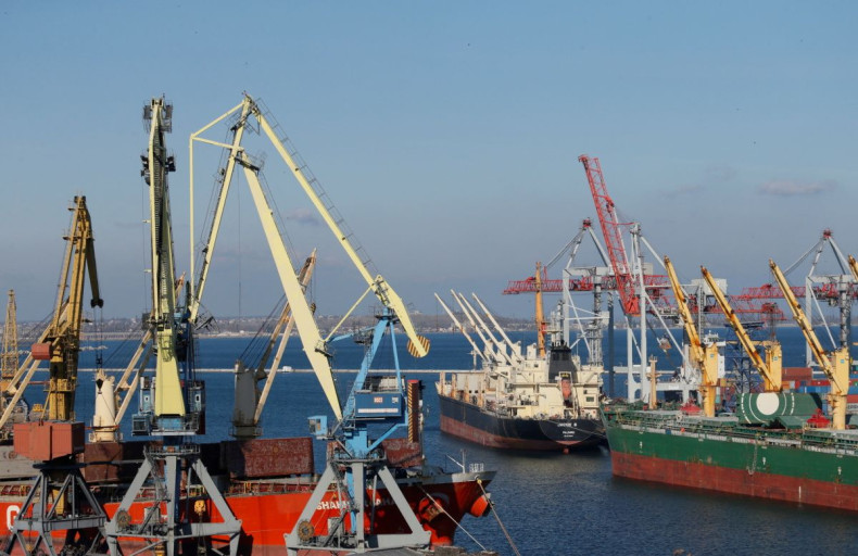 Cargo ships are docked in the Black sea port of ODESSA, Ukraine, November 4, 2016. 