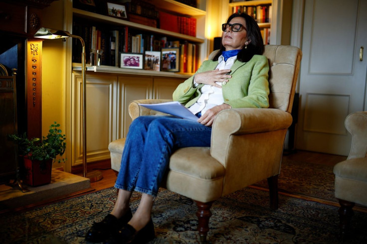 Tahrane Tahbaz, sister of detained Iranian-American environmentalist Morad Tahbaz, who also holds British citizenship, reacts during an interview with Reuters at her home in Madrid, Spain, March 18, 2022. Tahrane Tahbaz told Reuters that her brother Morad