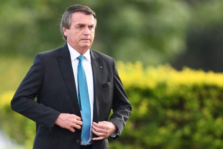 Brazilian President Jair Bolsonaro (pictured March 17, 2022) has been eagerly encouraging his base to follow him on Telegram as he gears up to seek reelection in October 2022
