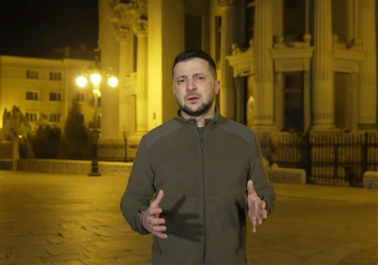 In a video Friday, Ukrainian President Volodymyr Zelensky accused Russian forces of blocking aid around hotspot areas.
