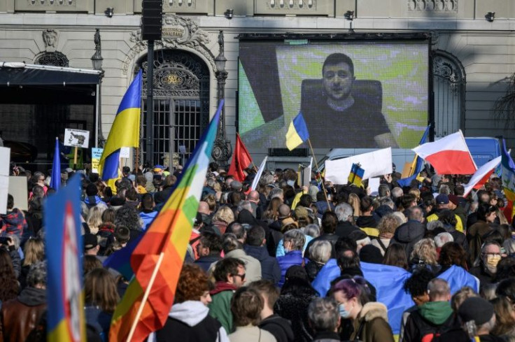 Zelensky criticised Swiss companies for continuing to do business in Russia, singling out food giant Nestle