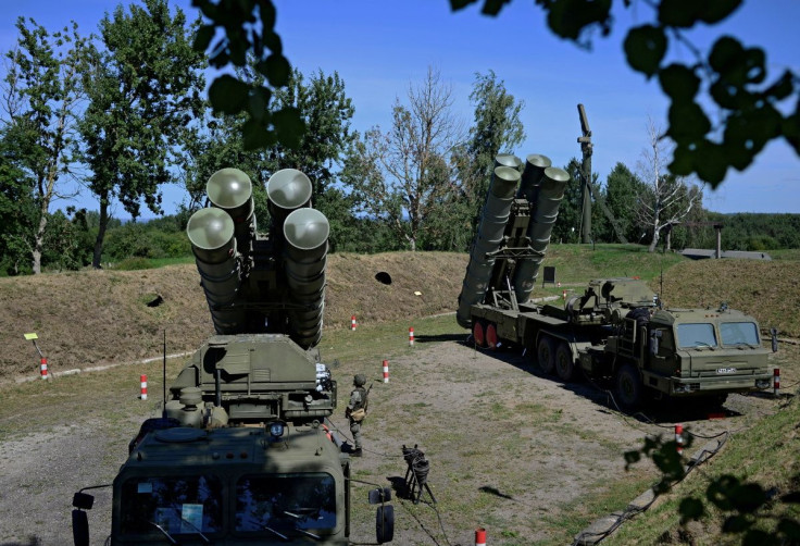 Russian S-400 missile air defence systems are seen during a training exercise at a military base in Kaliningrad region, Russia August 11, 2020. 