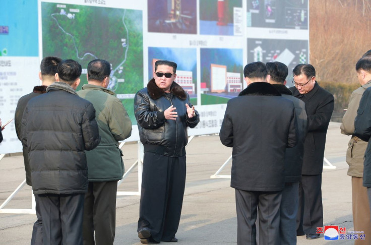 North Korean leader Kim Jong Un gives field guidance at the Seohae satellite launch site, in North Korea, in this photo released on March 11, 2022 by North Korea's Korean Central News Agency (KCNA). KCNA via REUTERS  
