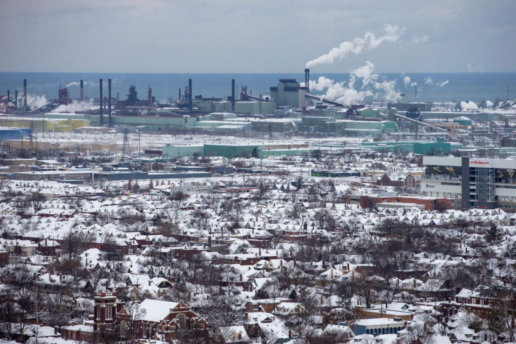A view shows snow covered Hamilton after a snowstorm, Ontario, Canada January 17, 2022. 