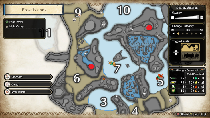 Frost Islands subcamp spots - Monster Hunter Rise