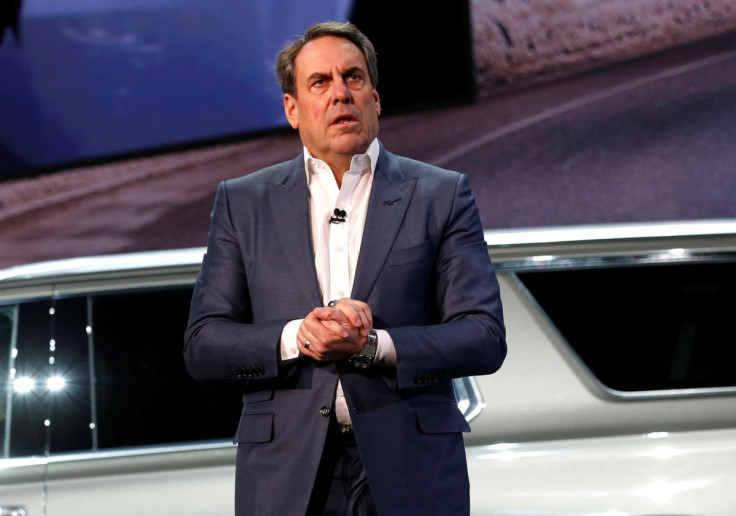 General Motors President Mark Reuss talks about the Chevrolet 2021 Suburban and Tahoe SUVs in Detroit, Michigan, U.S. December 10, 2019. 