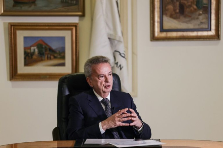 Lebanon's Central Bank Governor Riad Salameh, pictured at his office in the capital Beirut on December 20, 2021