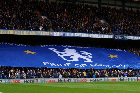Soccer Football - Premier League - Chelsea v Newcastle United - Stamford Bridge, London, Britain - March 13, 2022 General view of a Chelsea banner inside the stadium before the match 