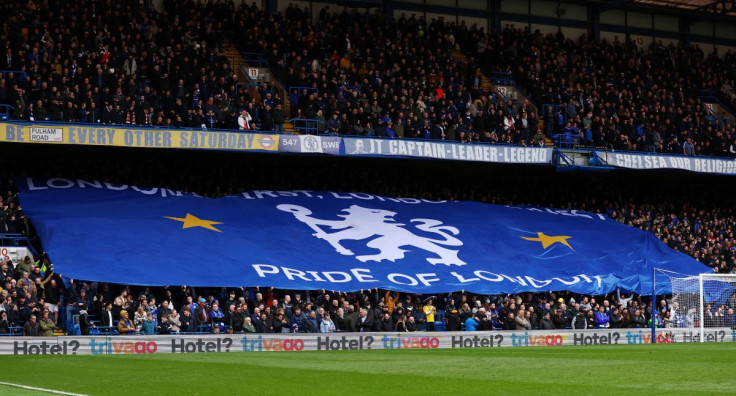 Soccer Football - Premier League - Chelsea v Newcastle United - Stamford Bridge, London, Britain - March 13, 2022 General view of a Chelsea banner inside the stadium before the match 