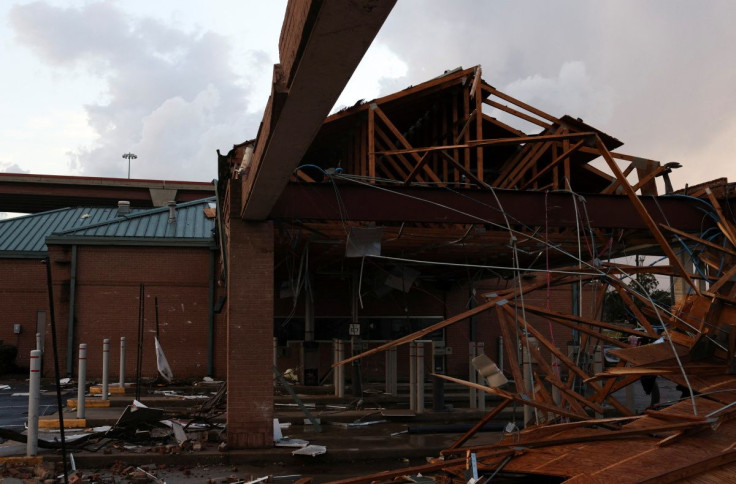 Aftermath of a tornado in a widespread storm system that touched down in Round Rock