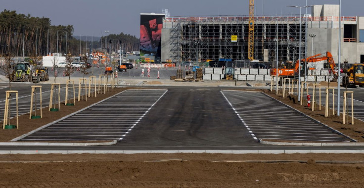 A general view shows the new Tesla Gigafactory for electric cars in Gruenheide, Germany, March 20, 2022.   