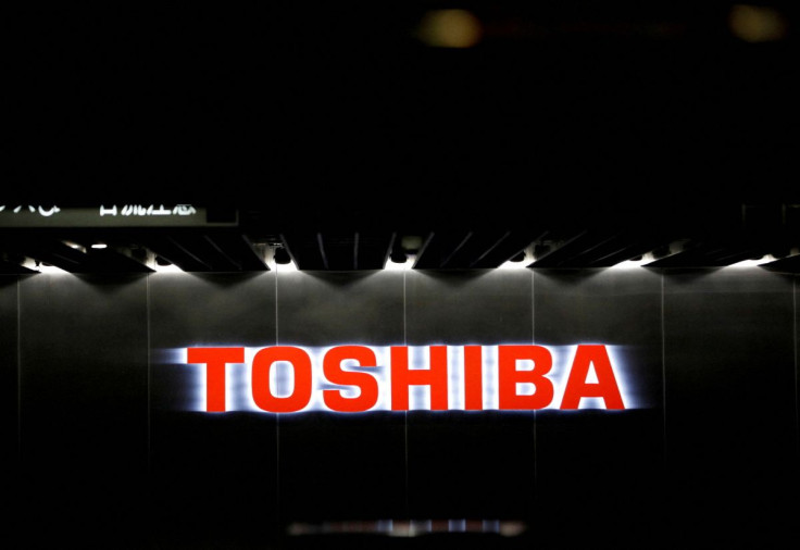 Toshiba Corp's logo is seen at the company's facility in Kawasaki, Japan June 10, 2021.