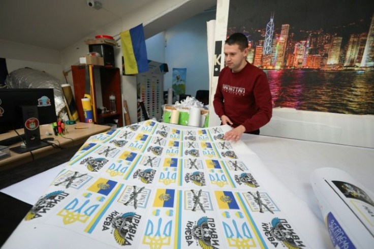 The Zovnishnya Reklama print works is turning out unashamedly patriotic billboards, posters, banners and stickers