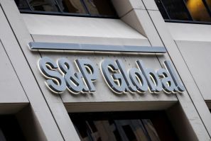 The S&P Global logo is displayed on its offices in the financial district in New York City, U.S., December 13, 2018. 