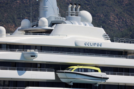 Eclipse, a superyacht linked to sanctioned Russian oligarch Roman Abramovich, is docked in Marmaris, Turkey March 22, 2022. 