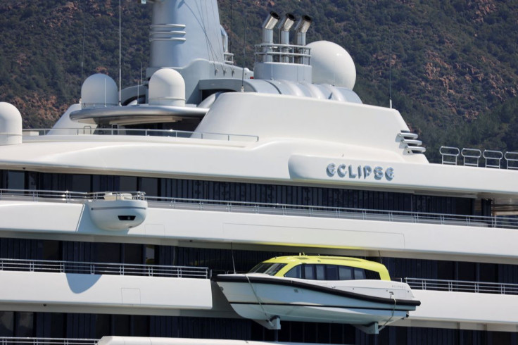 Eclipse, a superyacht linked to sanctioned Russian oligarch Roman Abramovich, is docked in Marmaris, Turkey March 22, 2022. 