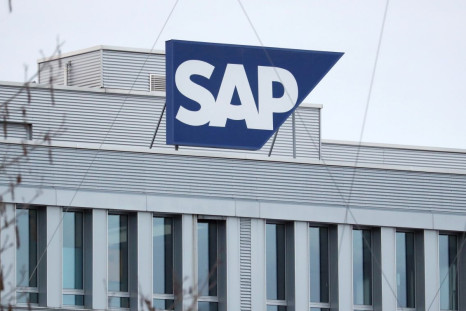 The logo of German software group SAP is pictured at the headquarters of SAP (Schweiz) AG in Regensdorf, Switzerland January 22, 2021.   