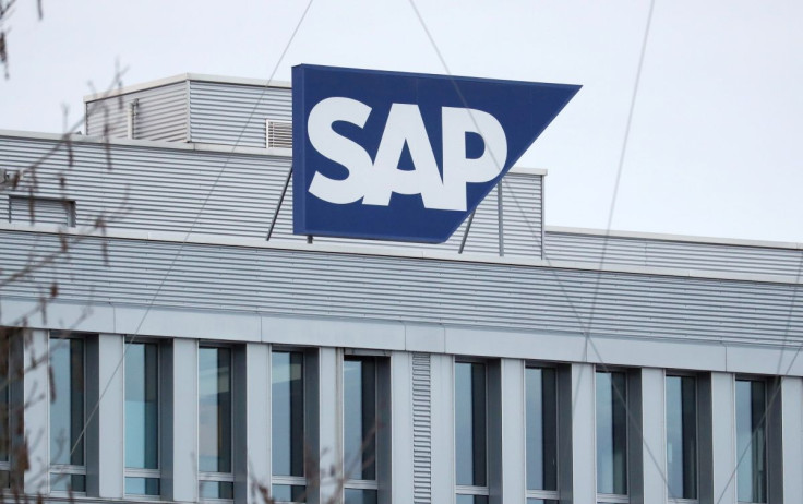 The logo of German software group SAP is pictured at the headquarters of SAP (Schweiz) AG in Regensdorf, Switzerland January 22, 2021.   