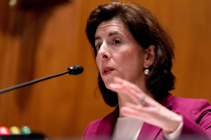 Commerce Secretary Gina Raimondo testifies before a Senate Appropriations Subcommittee on Commerce, Justice, Science, and Related Agencies hearing on Capitol Hill in Washington, D.C., U.S., February 1, 2022. Andrew Harnik/Pool via REUTERS