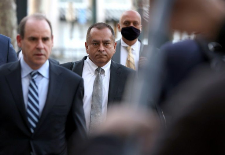 Former Theranos COO Ramesh "Sunny" Balwani arrives in court on March 16 for proceedings in his fraud trial