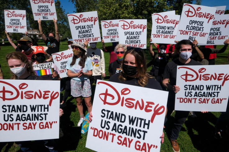 Disney employees protest against Florida's "Don't Say Gay" bill, in Glendale, California, U.S., March 22, 2022. 