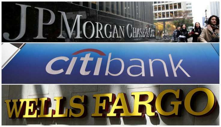 Signs of JP Morgan Chase Bank, Citibank and Wells Fargo & Co  bank are seen in this combination photo from Reuters files. REUTERS